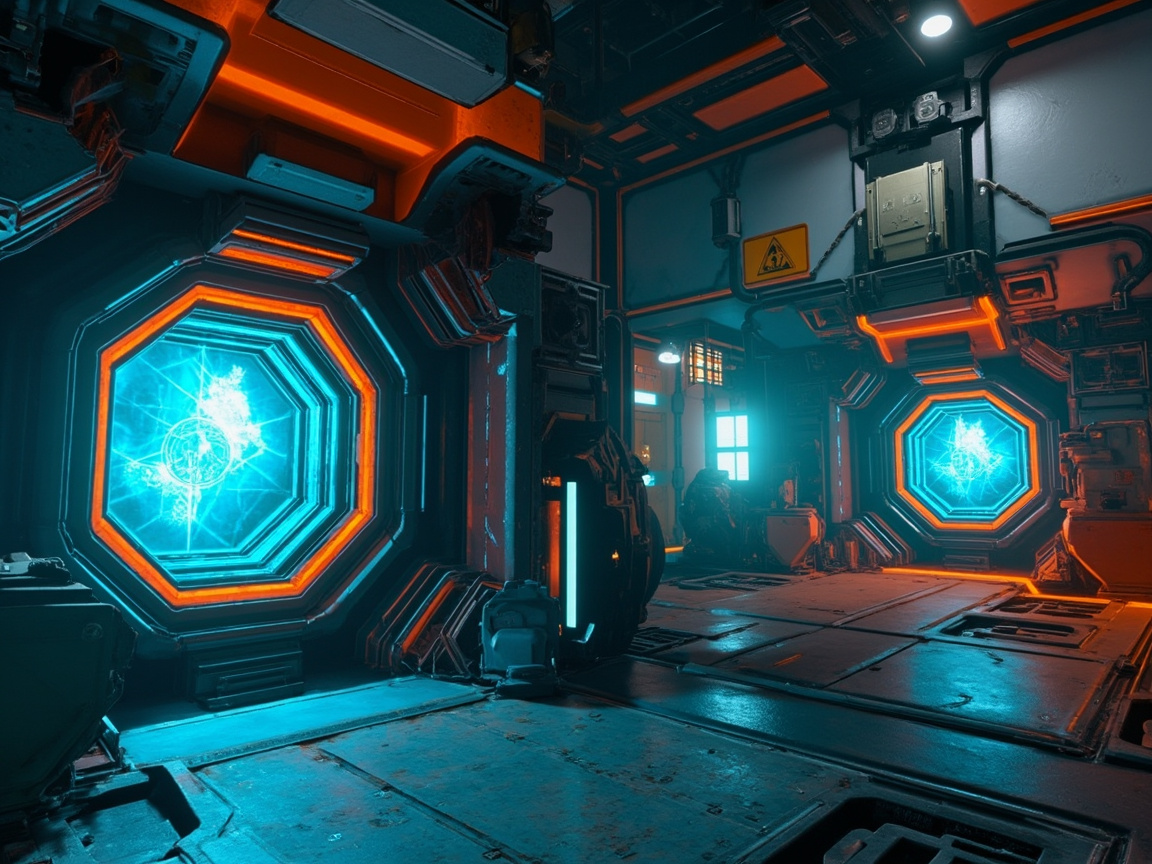 Portal 2 puzzle game screenshot with portal mechanics and test chambers